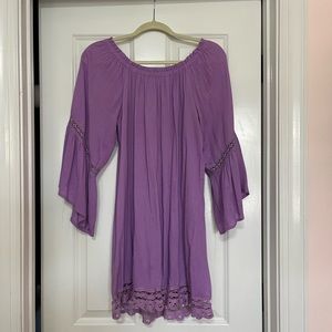 Purple lace flowy dress